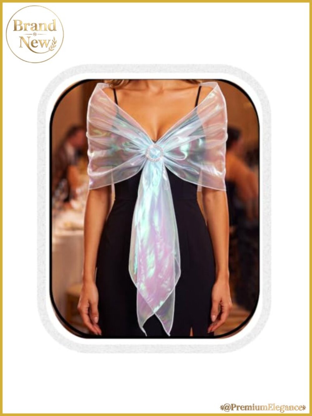 Women's Shimmering Sequin Shawl Wrap for Evening Wedding